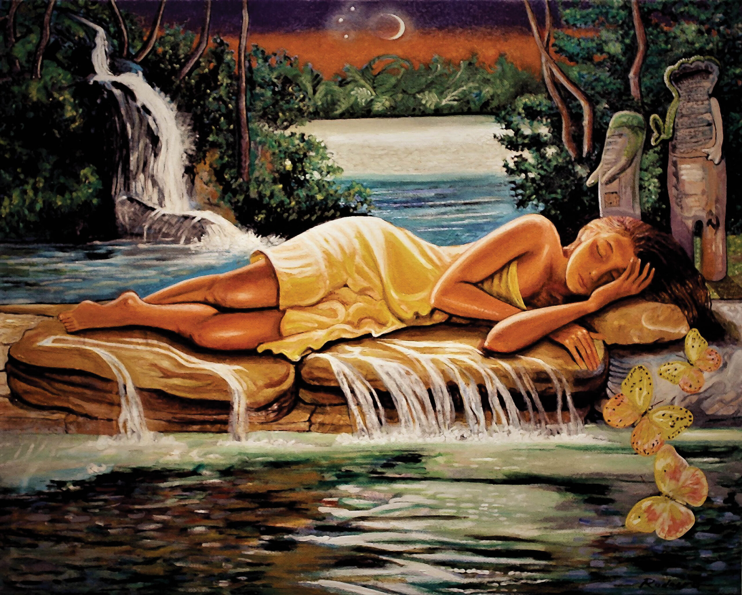 1. José Rodeiro. Agua Dulce Ochun Asleep. Oil on canvas, 19 x 15, 2010.