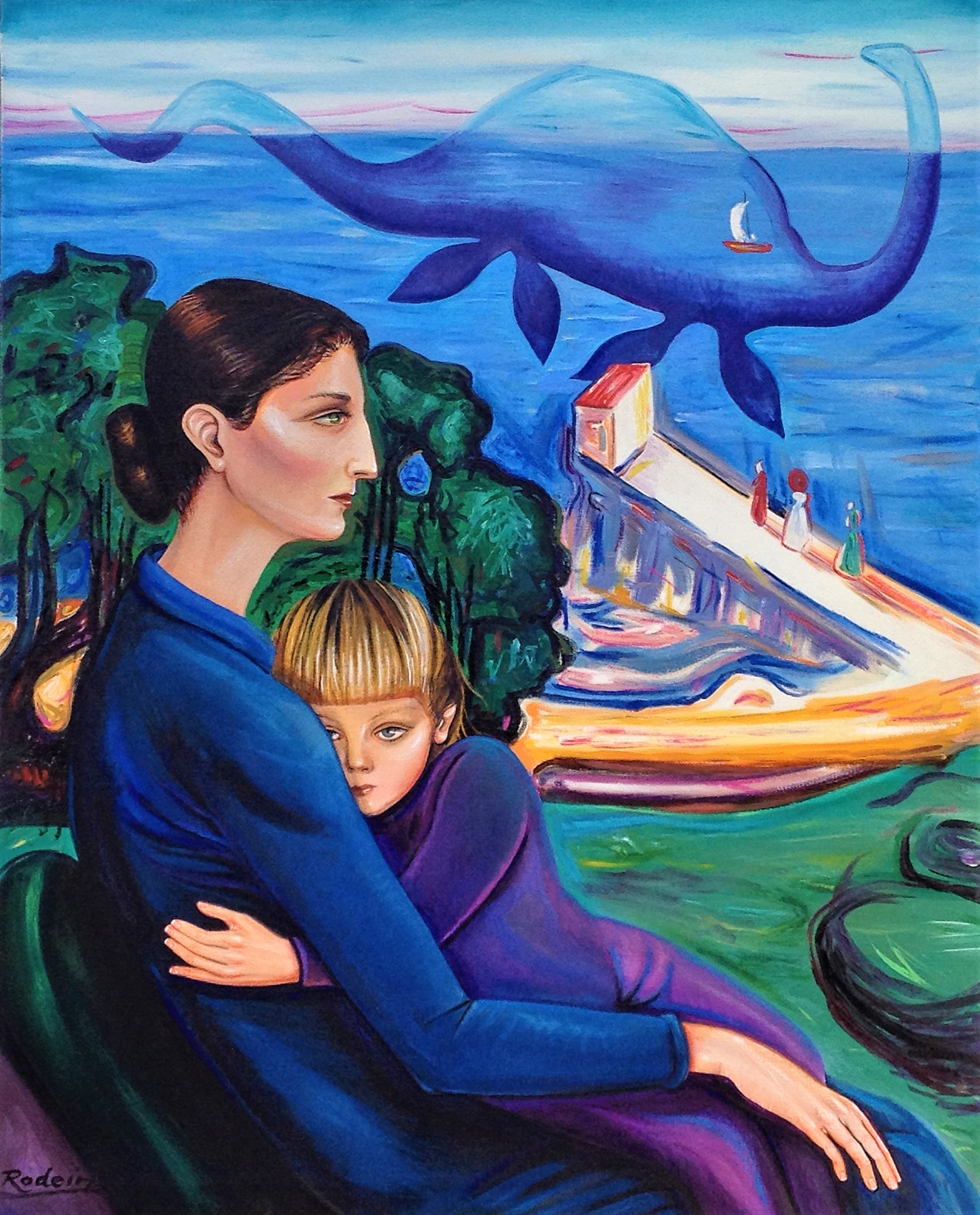 11. José Rodeiro Loch Ness Madonna, Oil on Linen. 42″(h) x 38″(w), 1999.