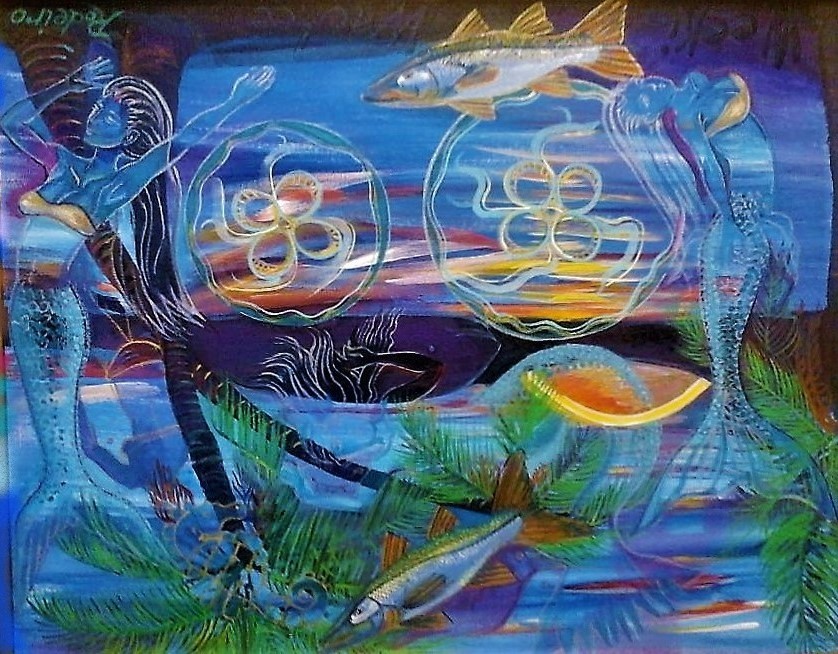 18. José Rodeiro. “New Constellations Weeki Wachee” 20” x 16”, Oil on canvas, 2019