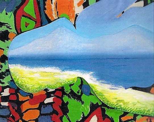 5. Rodeiro Lake Managua (versions 3) oil on linen. 10 x 14. 1996.