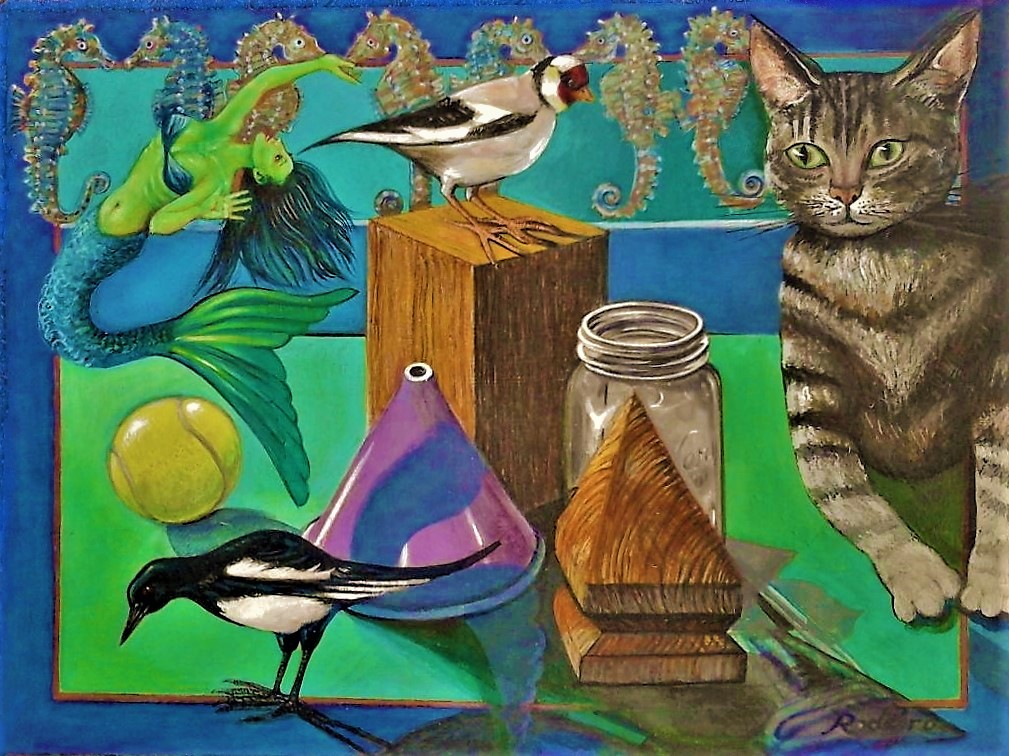 6. Jose Rodeiro Homage to Donna Tartt 2, acrylic on board, 19 in x 14 in. 2019.