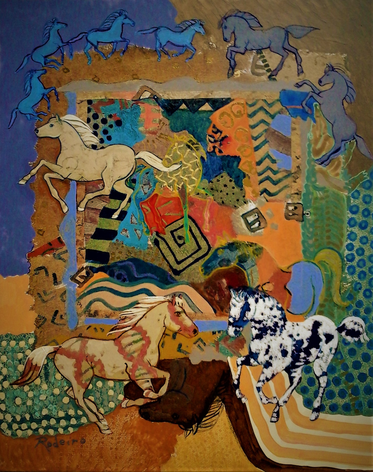 8. José Rodeiro. “New Constellations in a Vortex 4” 16” (W) x 20” (H), Acrylic on Illustrators' Board, 2020