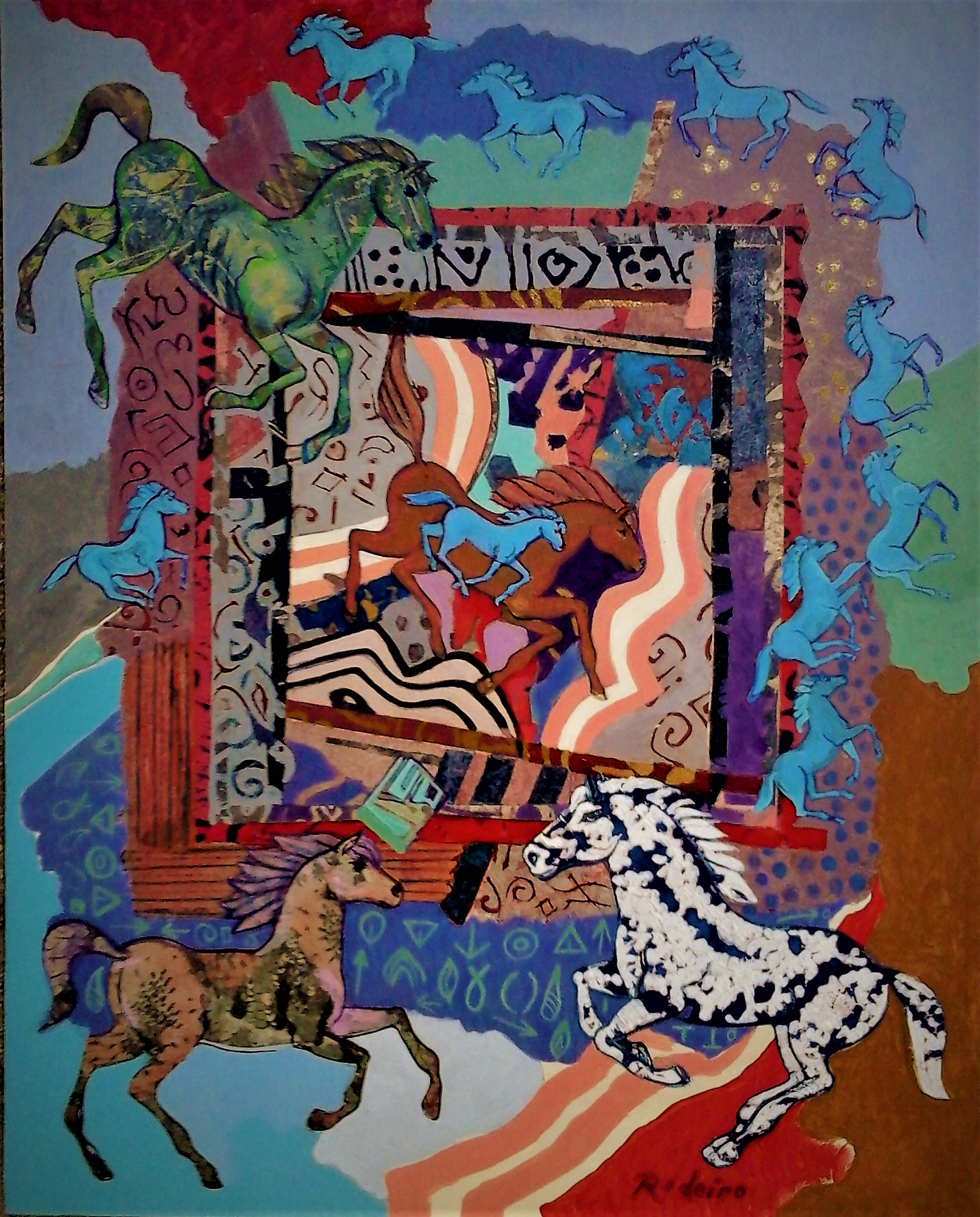 9. José Rodeiro. “New Constellations in a Vortex 3” 16” (W) x 20” (H), Acrylic on Illustrators' Board, 2020